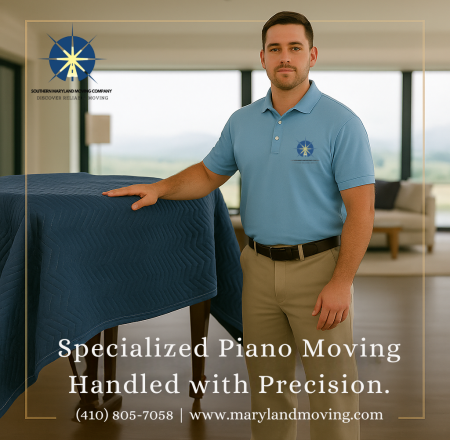 Need to move a piano or oversized item in Maryland? Southern Maryland Moving offers expert, insured handling. Call (410) 805-7058 for a free quote today!